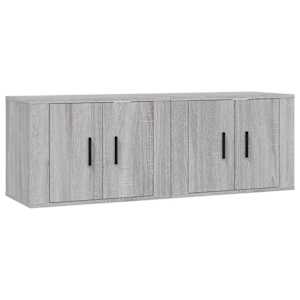Nástěnné TV skříňky 2 ks šedé sonoma 57 x 34,5 x 40 cm - obrázek 2