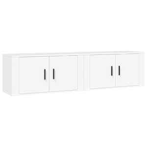 Nástěnné TV skříňky 2 ks bílé 80 x 34,5 x 40 cm - obrázek 2