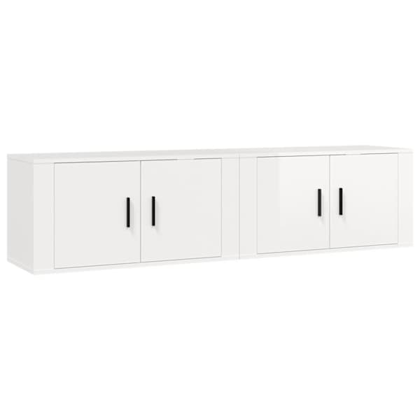 vidaXL seina telerikapid, 2 tk, k&otilde;rgl&auml;ikega valge, 80x34,5x40 cm