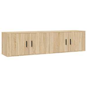 Nástěnné TV skříňky 2 ks dub sonoma 80 x 34,5 x 40 cm - obrázek 2