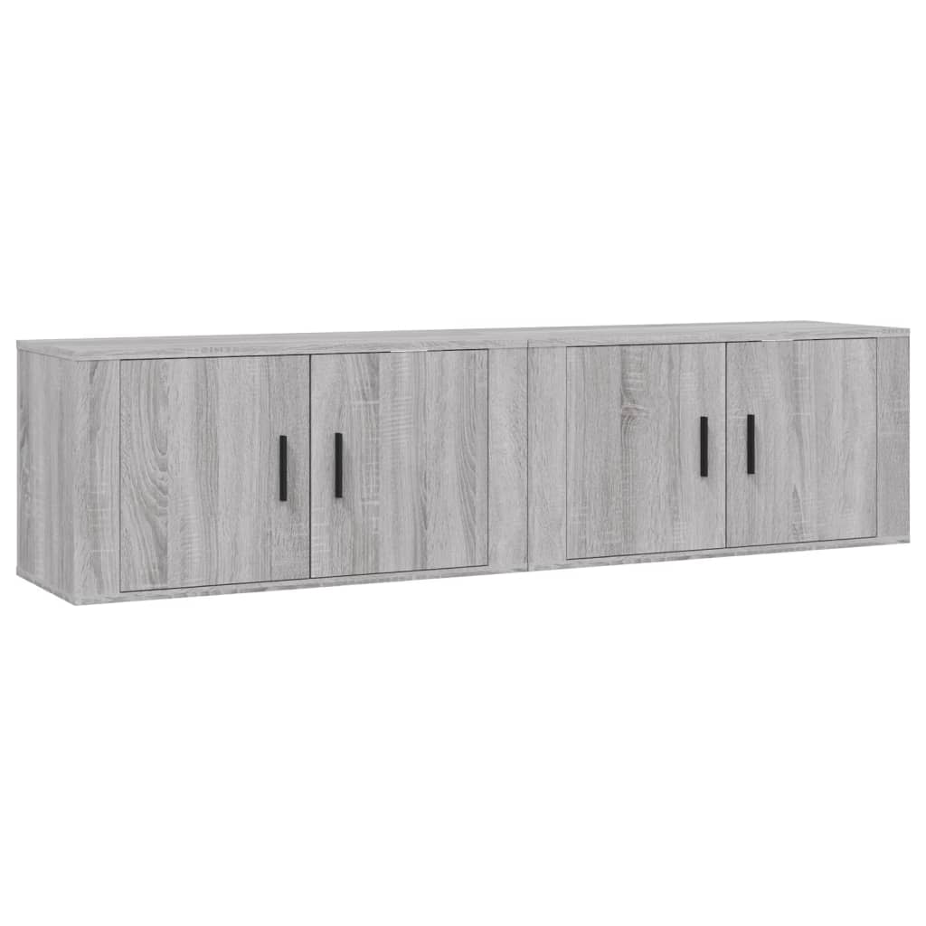 vidaXL Nástěnné TV skříňky 2 ks šedé sonoma 80 x 34,5 x 40 cm