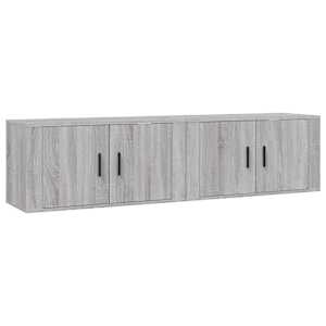 Nástěnné TV skříňky 2 ks šedé sonoma 80 x 34,5 x 40 cm - obrázek 2