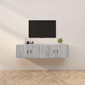 Stenska TV omarica 2 kosa siva sonoma 80x34,5x40 cm