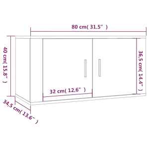 Nástěnné TV skříňky 3 ks betonově šedé 80 x 34,5 x 40 cm - obrázek 9