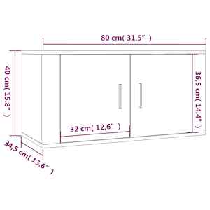 Nástěnné TV skříňky 3 ks šedé sonoma 80 x 34,5 x 40 cm - obrázek 9