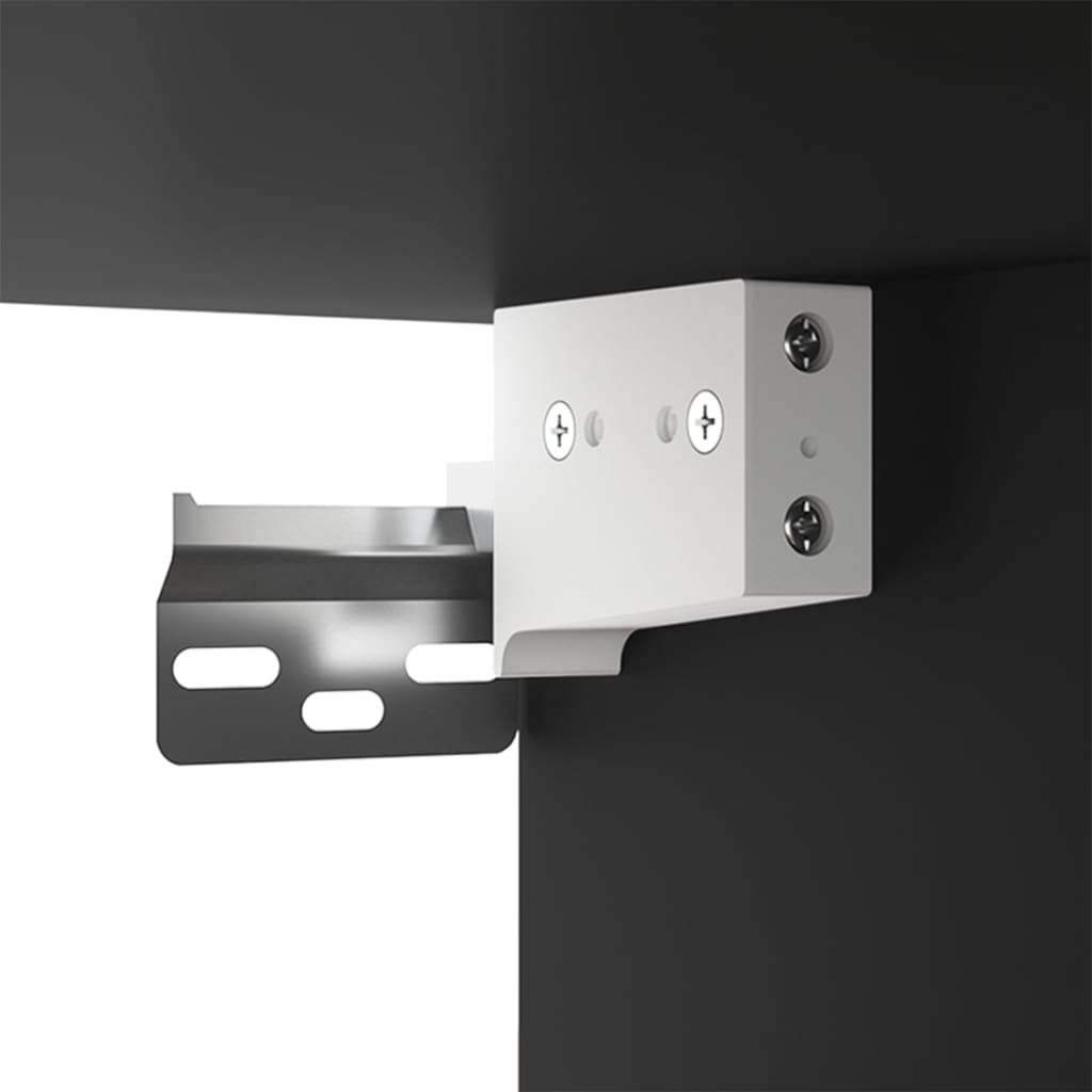 2 db fekete falra szerelhető TV-szekrény 100 x 34,5 x 40 cm