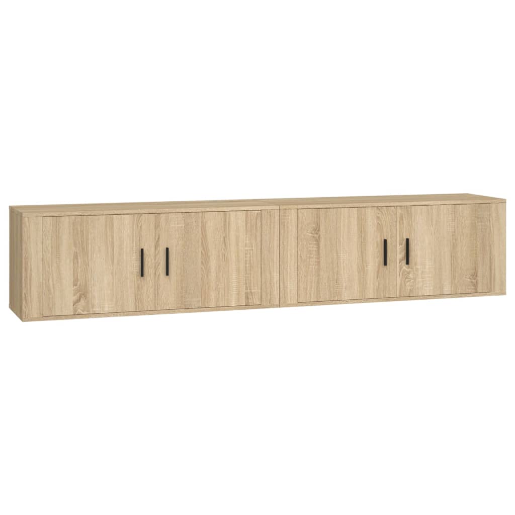 vidaXL Nástěnné TV skříňky 2 ks dub sonoma 100 x 34,5 x 40 cm