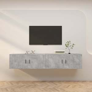 Nástěnné TV skříňky 2 ks betonově šedé 100 x 34,5 x 40 cm - obrázek 1