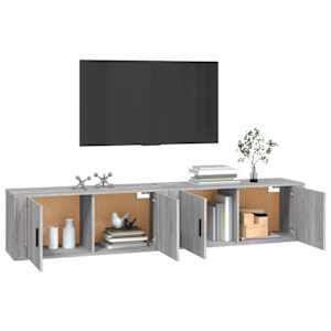 vidaXL Meubles TV muraux 2 pcs sonoma gris 100x34,5x40 cm