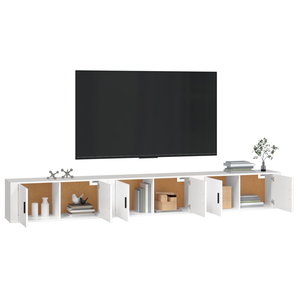 vidaXL Tv-wandmeubels 3 st 100x34,5x40 cm wit