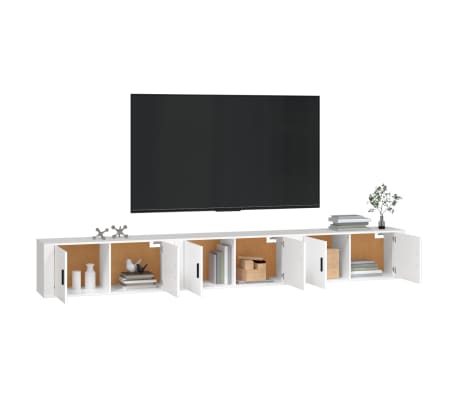 vidaXL Meubles TV muraux 3 pcs blanc 100x34,5x40 cm