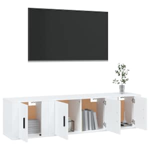 3dílný set TV skříněk bílý kompozitní dřevo - obrázek 3