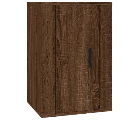 vidaXL 2-tlg. TV-Schrank-Set Braun Eichen-Optik Holzwerkstoff