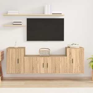 Komplet TV omaric 3-delni sonoma hrast inženirski les