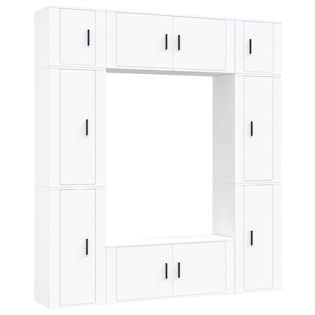 vidaXL 8dílný set TV skříněk bílý kompozitní dřevo