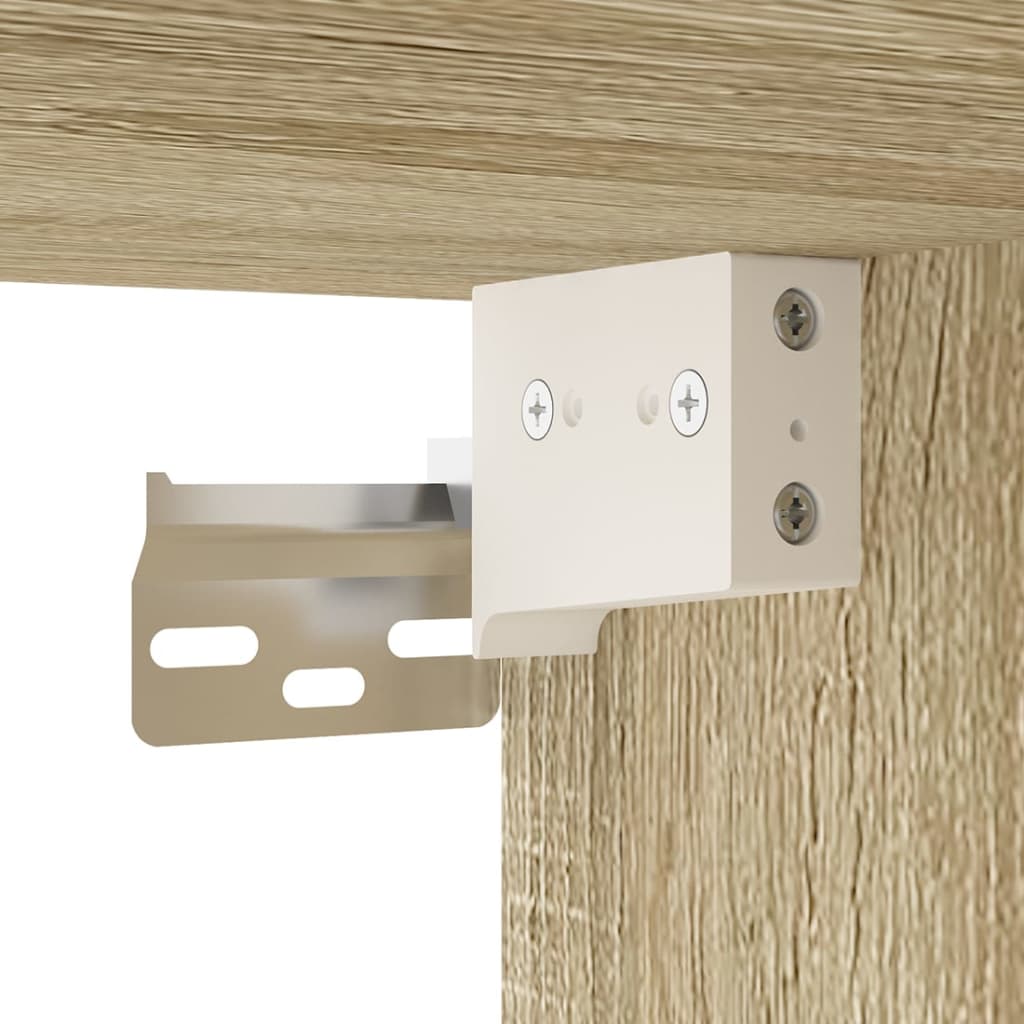 7 részes sonoma tölgyszínű szerelt fa TV-szekrényszett