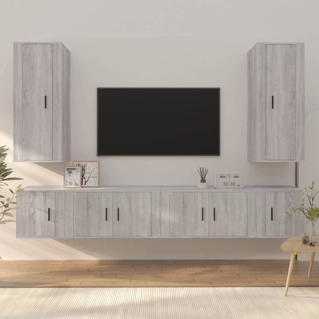 Maison Exclusive - Mueble TV pared madera contrachapada roble Sonoma  120x23,5x90cm