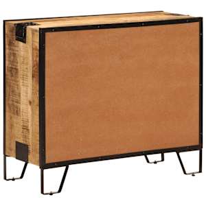 Příborník 80x31x66 cm masivní hrubé mangovníkové dřevo a kov - obrázek 5