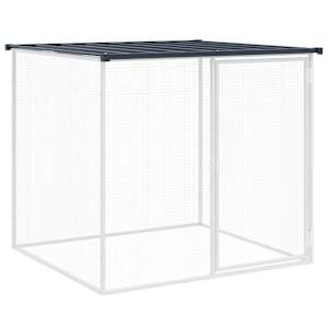 vidaXL katusega kanapuur, antratsiithall, 103x98x90 cm tsingitud teras