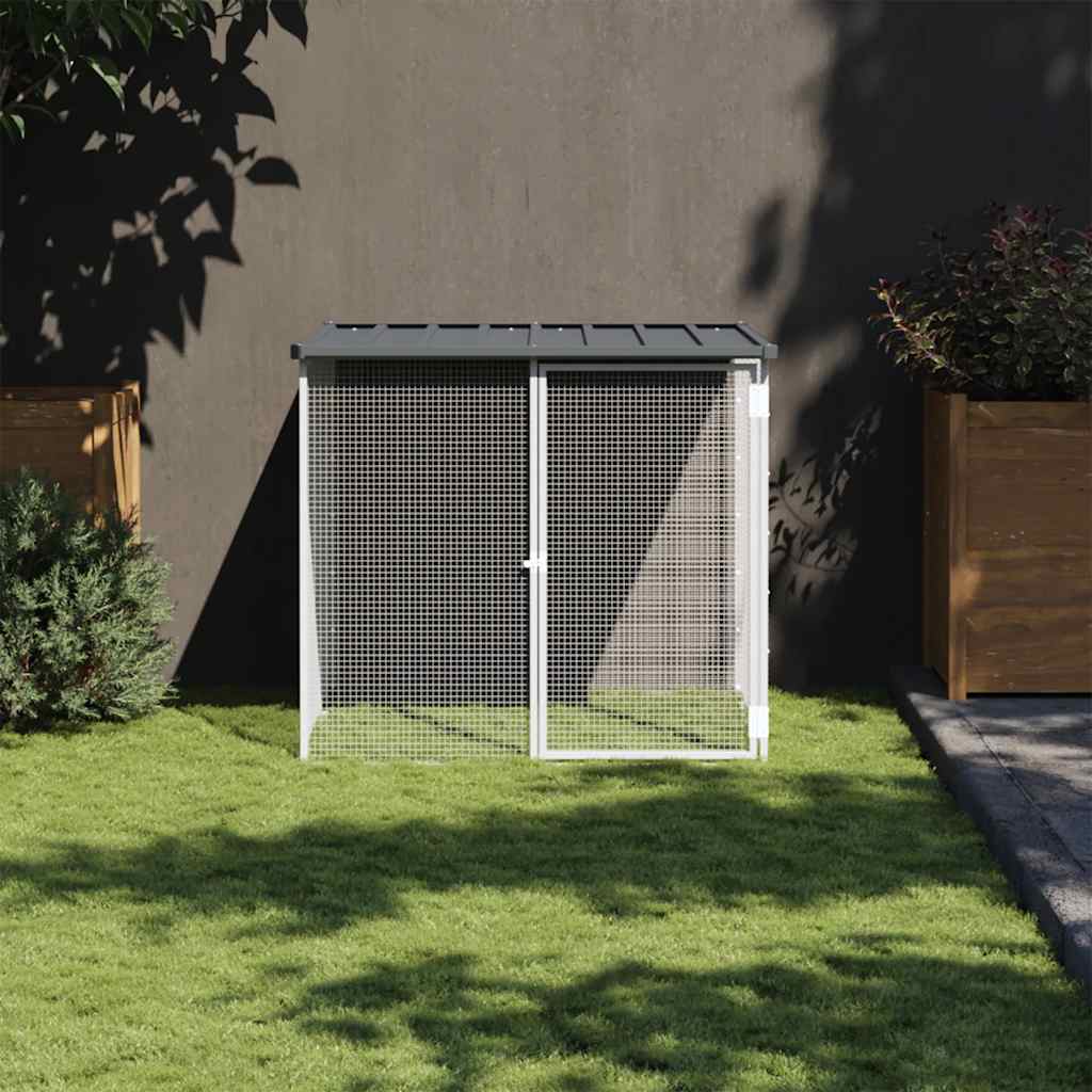 Comfy Chicken Coop with Roof in Charcoal and Light Gray vidaXL