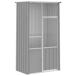 vidaXL linnupuur, hall, 115x78x200 cm, tsingitud teras
