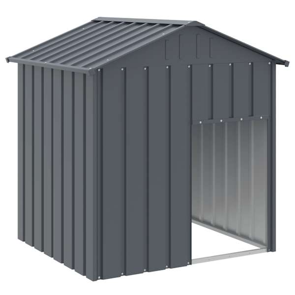 vidaXL koerakuut katusega, antratsiithall, 117x103x123 cm, teras