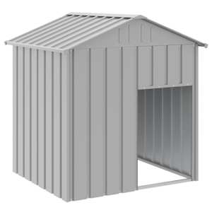 vidaXL koerakuut katusega, helehall, 117x103x123 cm, teras