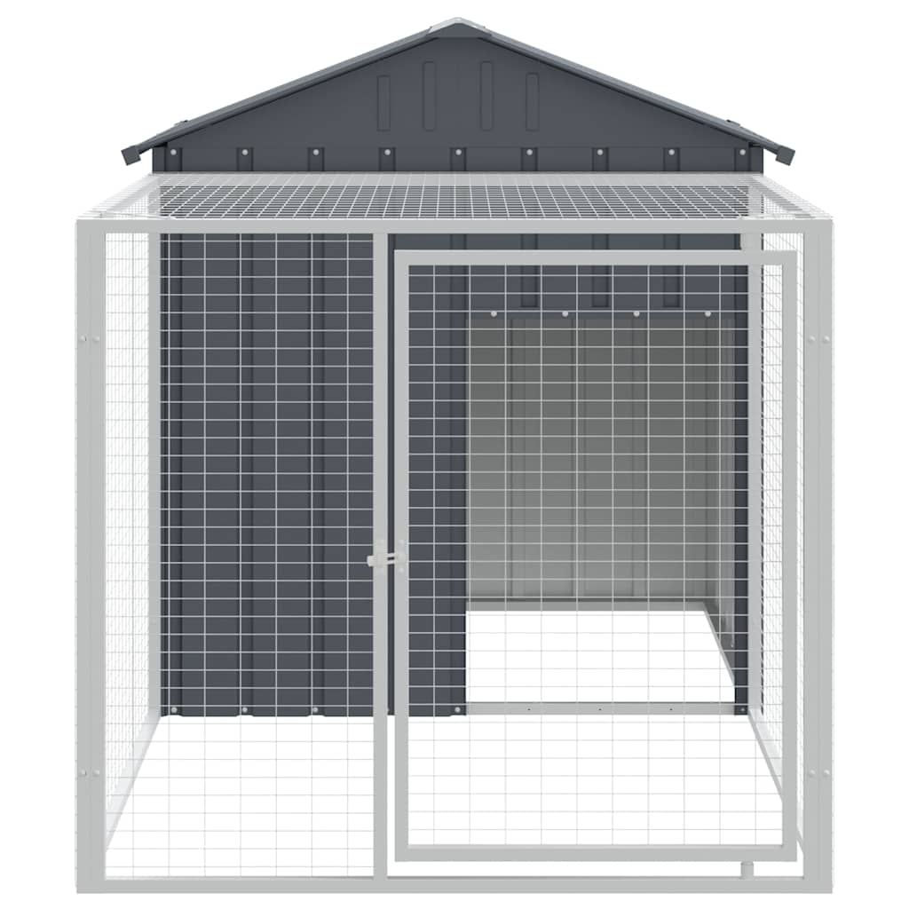 Chicken Coop with Run - Galvanized Steel, Various Sizes and Colors vidaXL - Picture 81 of 82