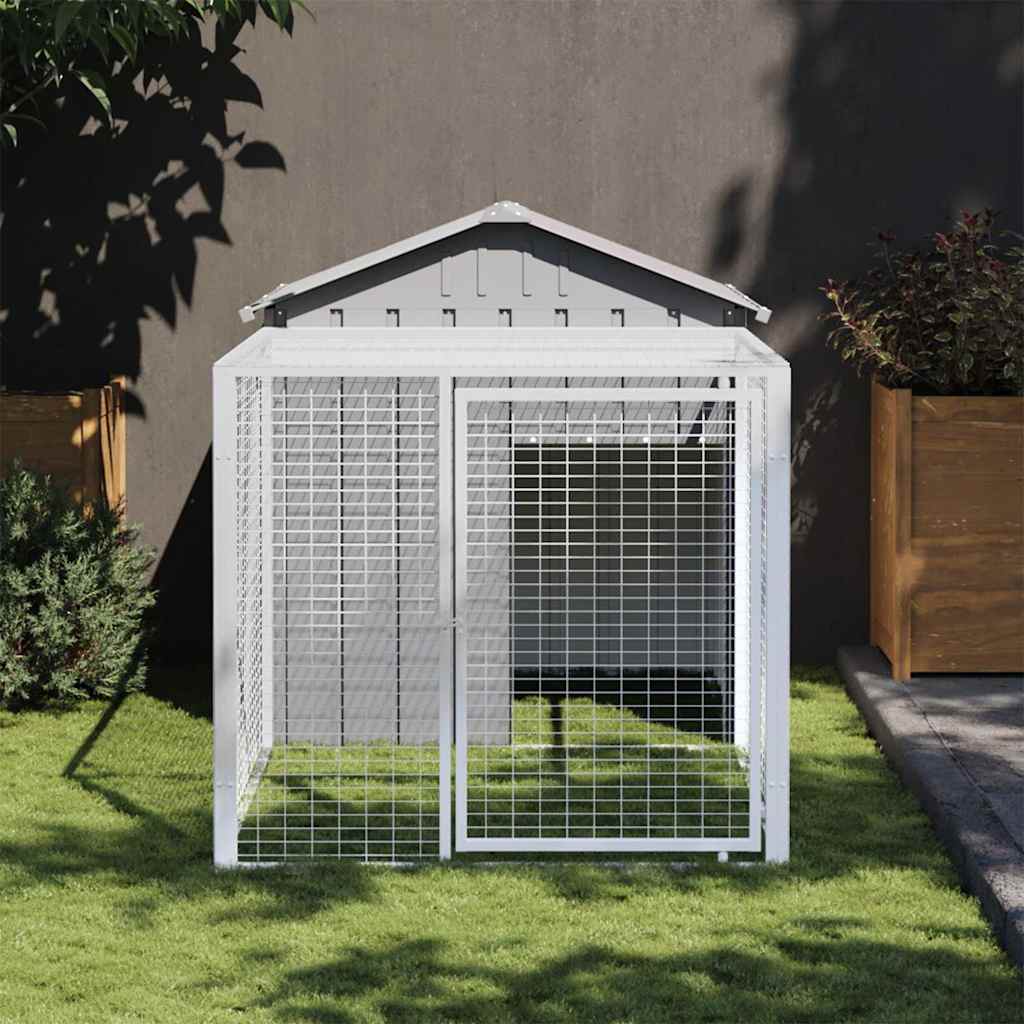 Chicken Coop with Run - Galvanized Steel, Various Sizes and Colors vidaXL - Picture 74 of 82