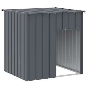 vidaXL koerakuut katusega, antratsiithall, 110 x 103 x 109 cm, tsingitud teras