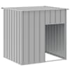 vidaXL koerakuut katusega, helehall, 110 x 103 x 109 cm, tsingitud terasest