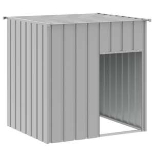 vidaXL koerakuut katusega, helehall, 110 x 103 x 109 cm, tsingitud terasest