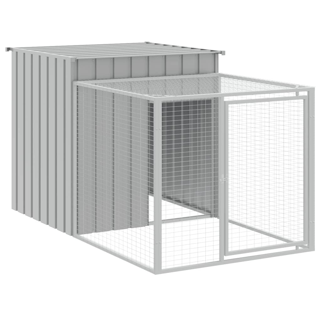 Chicken Cage with Run Metal Chicken Coop Animal House Galvanized Steel vidaXL - Picture 78 of 82