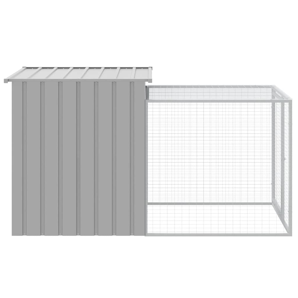 Chicken Cage with Run Metal Chicken Coop Animal House Galvanized Steel vidaXL - Picture 82 of 82
