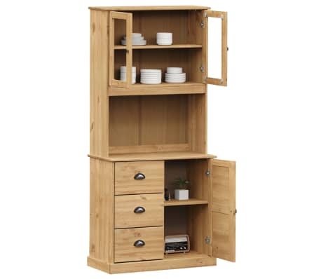 vidaXL Credenza VIGO 78x40x175 cm in Legno Massello di Pino