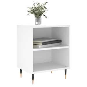 vidaXL Κομοδίνο Λευκό 40 x 30 x 50 εκ. από Επεξεργασμένο Ξύλο
