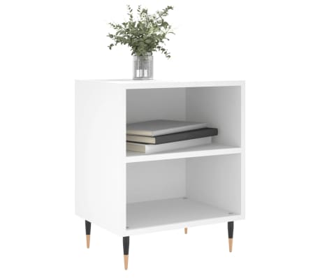 vidaXL Tables de chevet 2 pcs blanc 40x30x50 cm bois d'ing&eacute;nierie