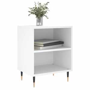 vidaXL Tables de chevet 2 pcs blanc 40x30x50 cm bois d'ing&eacute;nierie