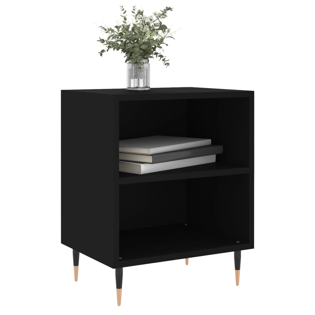 vidaXL Bedside Cabinets 2 pcs Black 40x30x50 cm Engineered Wood