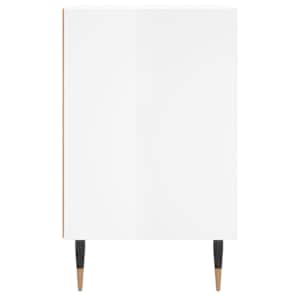 Noční stolek bílý s vysokým leskem 40x30x50 cm kompozitní dřevo - obrázek 5