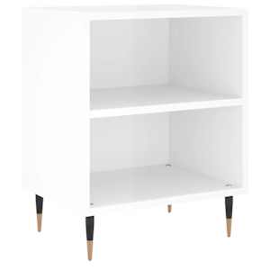 Noční stolky 2 ks bílé vysoký lesk 40x30x50 cm kompozitní dřevo - obrázek 4