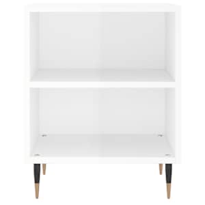 Noční stolky 2 ks bílé vysoký lesk 40x30x50 cm kompozitní dřevo - obrázek 5