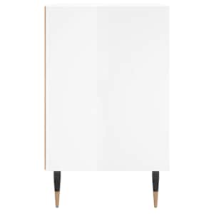 Noční stolky 2 ks bílé vysoký lesk 40x30x50 cm kompozitní dřevo - obrázek 6