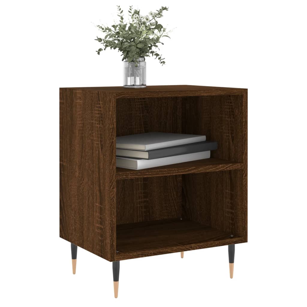 vidaXL Bedside Cabinet Brown Oak 40x30x50 cm Engineered Wood