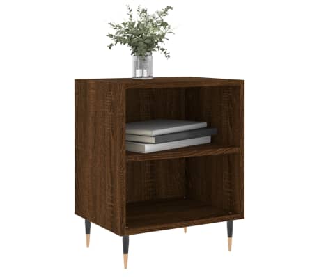 vidaXL Bedside Cabinet Brown Oak 40x30x50 cm Engineered Wood