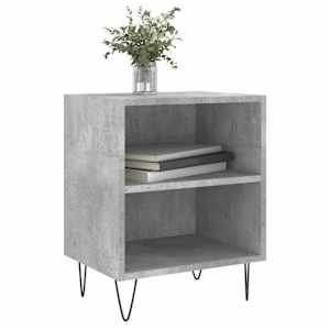 vidaXL Κομοδίνο Γκρι Σκυρ. 40x30x50 εκ. από Επεξεργασμένο Ξύλο