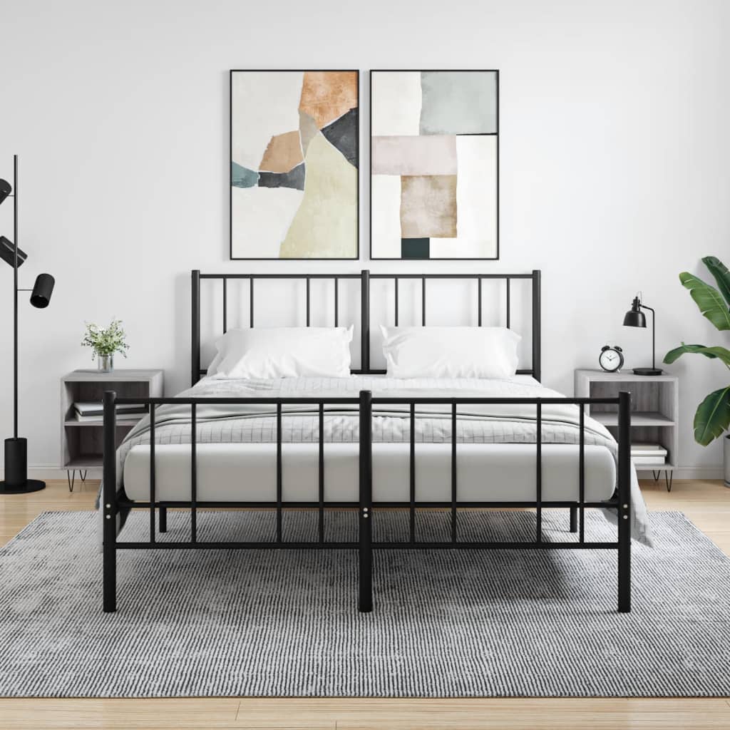 vidaXL Noptiere, 2 buc., gri sonoma, 40x30x50 cm, lemn compozit