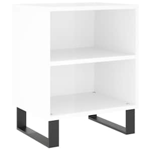 Noční stolky 2 ks bílé vysoký lesk 40x30x50 cm kompozitní dřevo - obrázek 4
