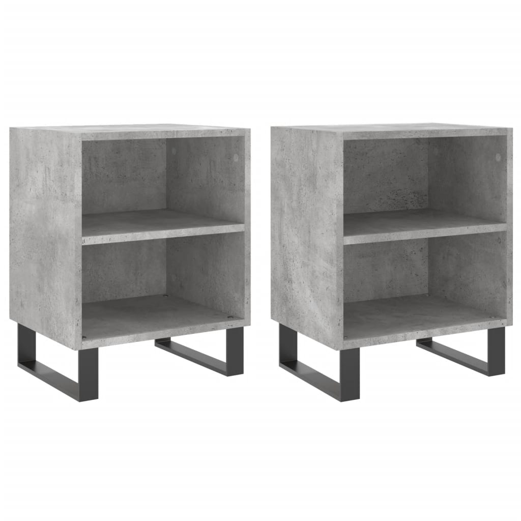 vidaXL Noční stolky 2 ks betonově šedé 40x30x50 cm kompozitní dřevo