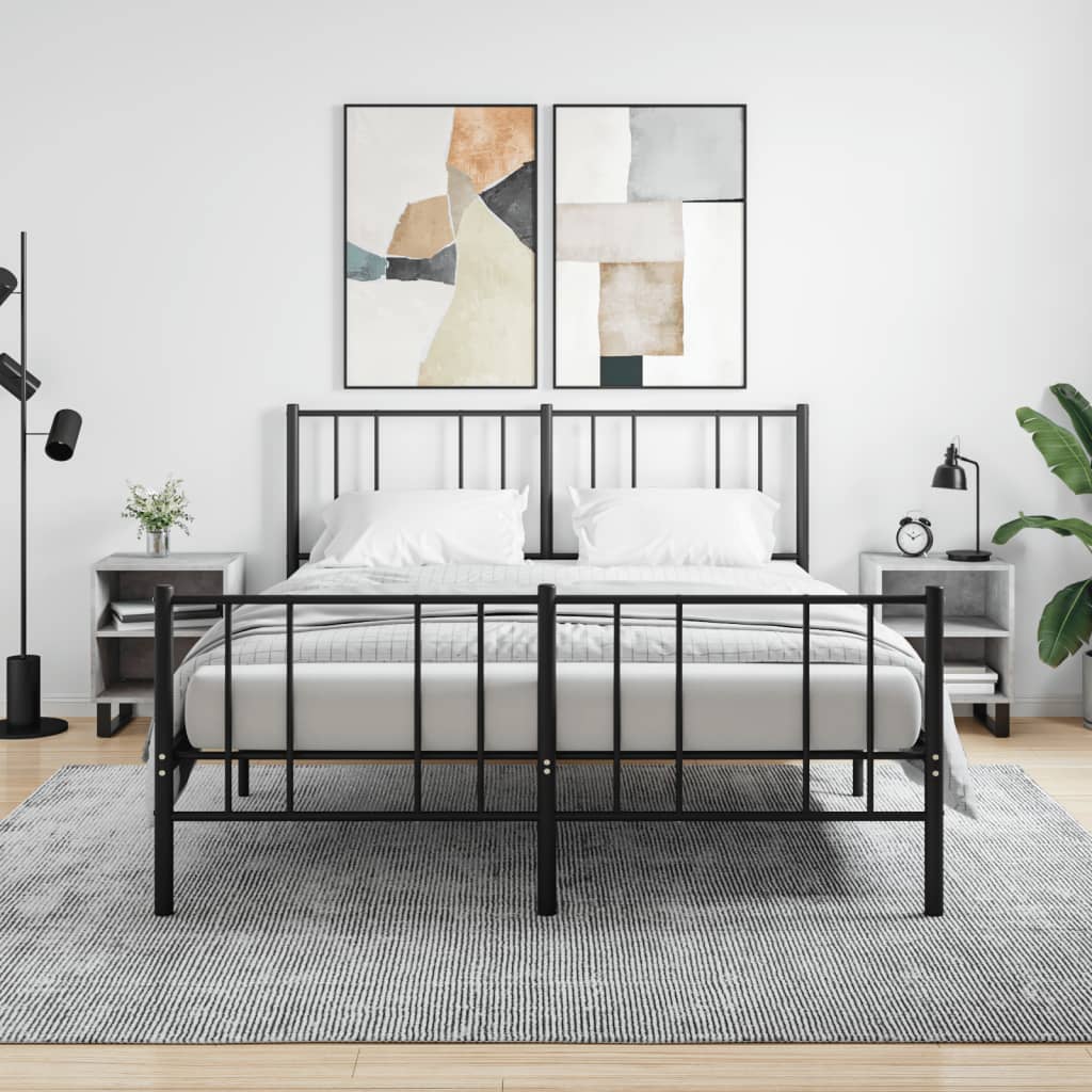 vidaXL Noptiere, 2 buc., gri beton, 40x30x50 cm, lemn compozit